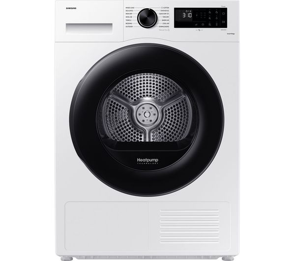 Samsung DV80CGC0B0AEEU Heat Pump Tumble Dryer 8kg White Series 5 AI Energy (image for) Samsung DV80CGC0B0AEEU Heat Pump Tumble Dryer 8kg White Series 5 AI Energy